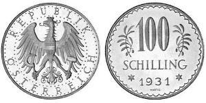 100 Shilling Primera República de Austria (1918-1934) Oro 