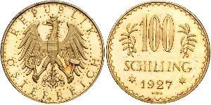 100 Shilling Primera República de Austria (1918-1934) Oro 