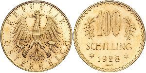 100 Shilling Primera República de Austria (1918-1934) Oro 