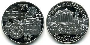 100 Shilling Republik Österreich (1955 - ) Silber 