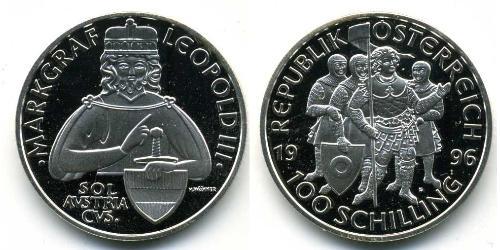 100 Shilling Republik Österreich (1955 - ) Silber 