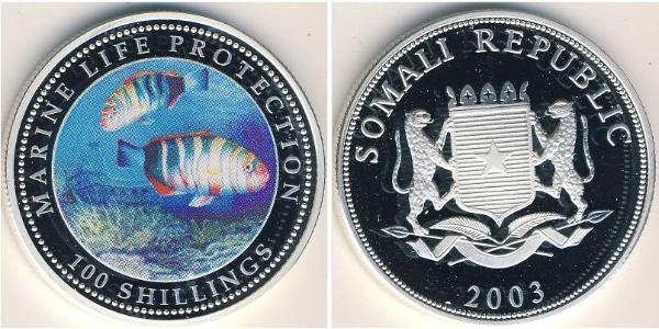 100 Shilling Somalia Silber 