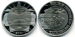 100 Shilling 奥地利 Silver-Titanium 
