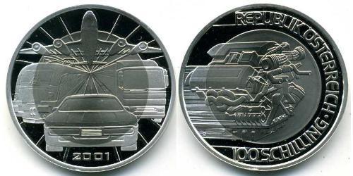100 Shilling 奥地利 Silver-Titanium 