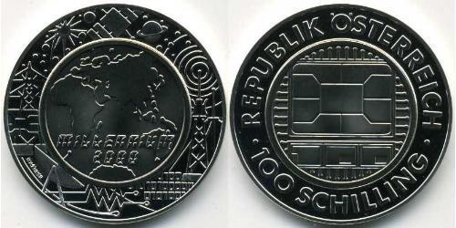 100 Shilling 奥地利 Silver-Titanium 