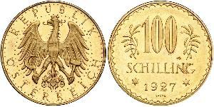 100 Shilling 奥地利第一共和国 (1919 - 1934) 金 