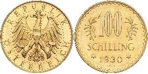 100 Shilling 奥地利第一共和国 (1919 - 1934) 金 