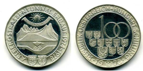 100 Shilling 奥地利 銀 