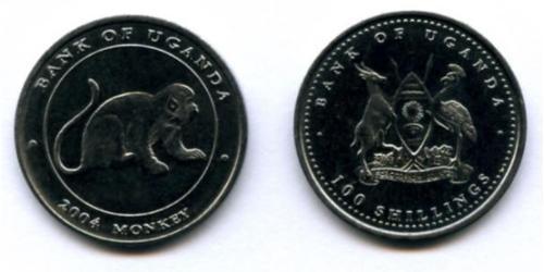 100 Shilling Uganda 銅/镍 