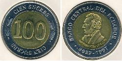 100 Sucre Ecuador Bimetall 