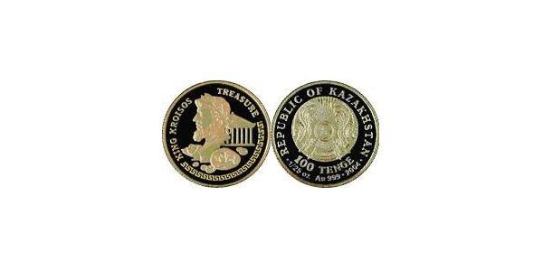 100 Tenge Kazakhstan (1991 - ) Gold 