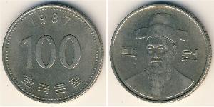 100 Won Corée du Sud Cuivre/Nickel 