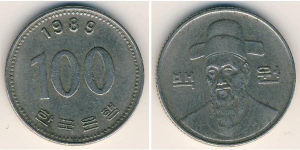 100 Won Südkorea Kupfer/Nickel 