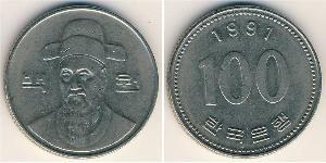 100 Won Corea del Sur Níquel/Cobre 