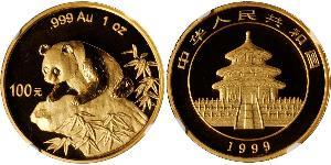 100 Yuan Volksrepublik China Gold 