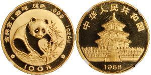100 Yuan Volksrepublik China Gold 