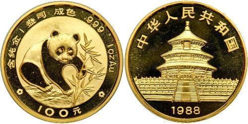 100 Yuan Volksrepublik China Gold 