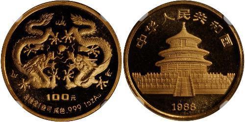 100 Yuan Volksrepublik China Gold 