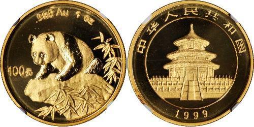 100 Yuan Volksrepublik China Gold 