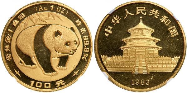 100 Yuan Chine Or 