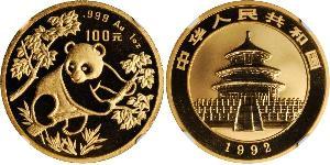 100 Yuan Cina Oro 