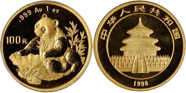 100 Yuan Cina Oro 