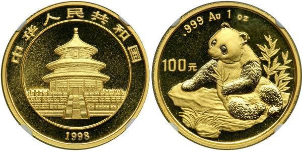 100 Yuan Cina Oro 