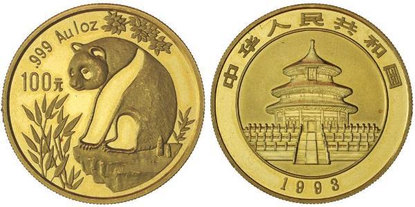 100 Yuan República Popular China Oro 