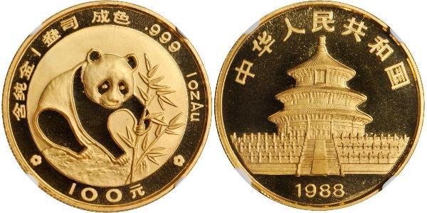 100 Yuan República Popular China Oro 