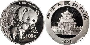 100 Yuan 中华人民共和国 Palladium 