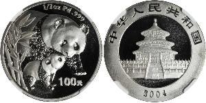 100 Yuan 中华人民共和国 Palladium 