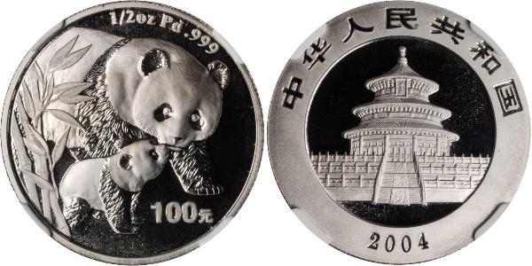 100 Yuan 中华人民共和国 Palladium 