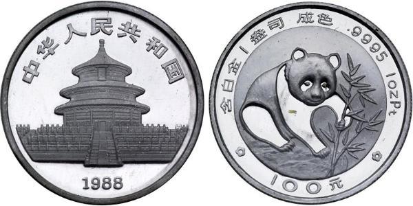 100 Yuan China Platinum 