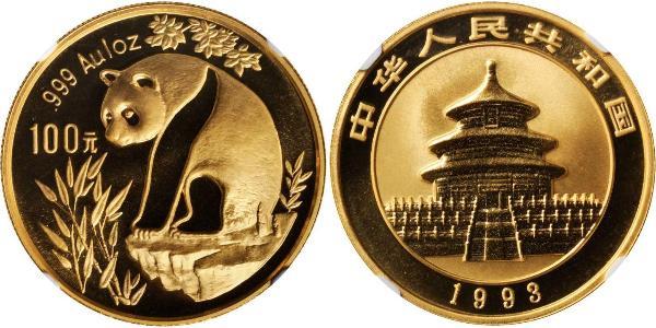 100 Yuan 中华人民共和国 金 