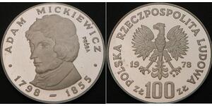 100 Zloty Polonia Argento 