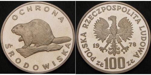 100 Zloty Polonia Argento 