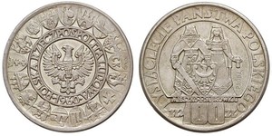 100 Zloty Repubblica Popolare di Polonia (1952-1990) Argento 