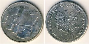 100 Zloty Volksrepublik Polen (1952-1990) Kupfer/Nickel 