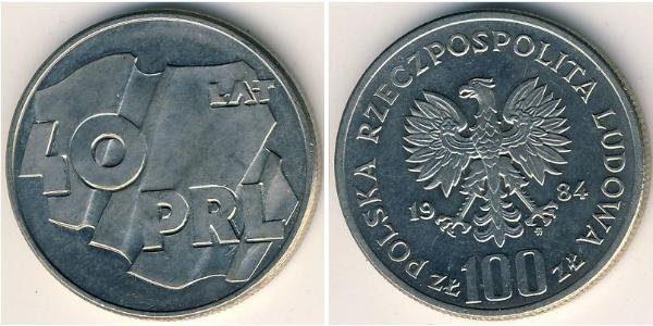 100 Zloty Volksrepublik Polen (1952-1990) Kupfer/Nickel 