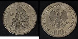 100 Zloty República Popular de Polonia (1952-1990) Níquel/Cobre 