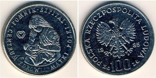 100 Zloty República Popular de Polonia (1952-1990) Níquel/Cobre 