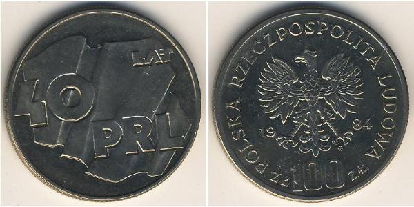 100 Zloty República Popular de Polonia (1952-1990) Níquel/Cobre 
