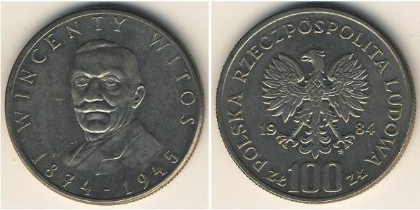 100 Zloty República Popular de Polonia (1952-1990) Níquel/Cobre 