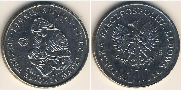 100 Zloty República Popular de Polonia (1952-1990) Níquel/Cobre 