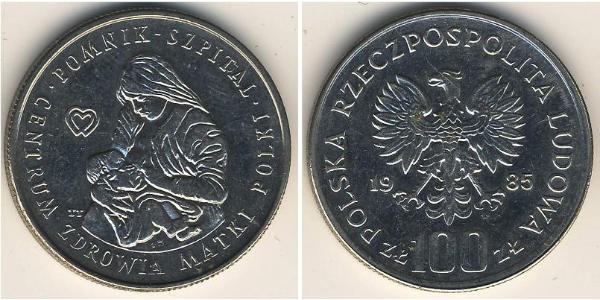 100 Zloty República Popular de Polonia (1952-1990) Níquel/Cobre 