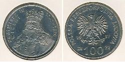 100 Zloty Repubblica Popolare di Polonia (1952-1990) Rame/Nichel 