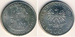 100 Zloty Repubblica Popolare di Polonia (1952-1990) Rame/Nichel 