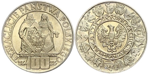 100 Zloty 波兰人民共和国 (1944 - 1989) 銀 