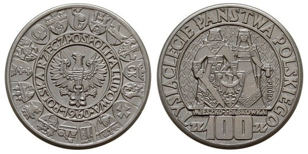 100 Zloty 波兰人民共和国 (1944 - 1989) 銀 