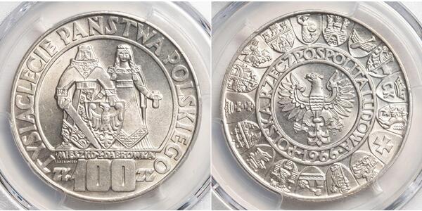100 Zloty 波兰人民共和国 (1944 - 1989) 銀 